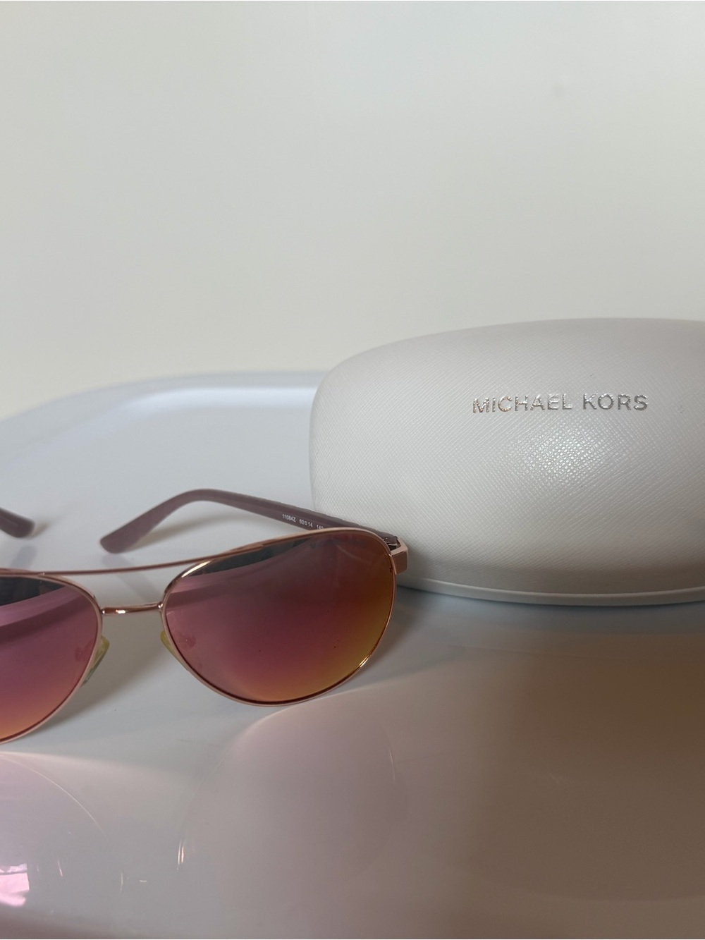 Michael Kors Women's Pink Gradient Aviator Sunglasses